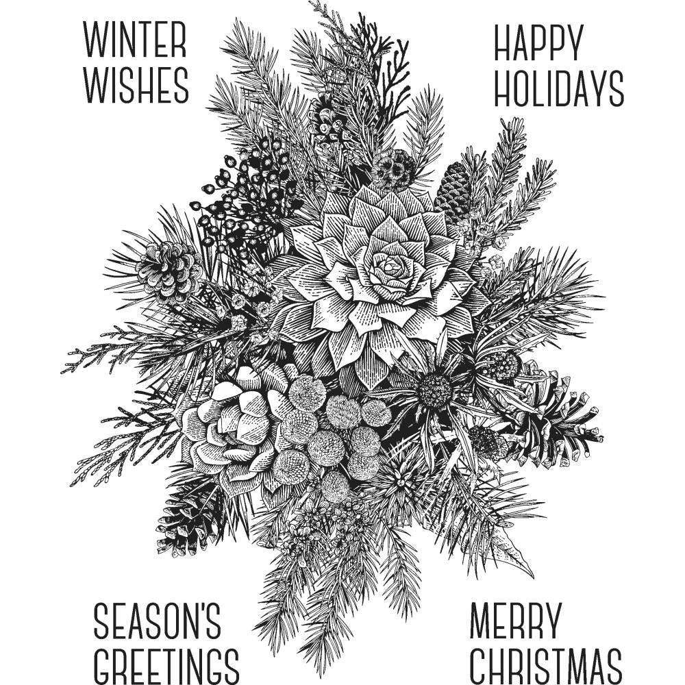 Tim Holtz Collection Glorious Gatherings Christmas Rubber Stamps