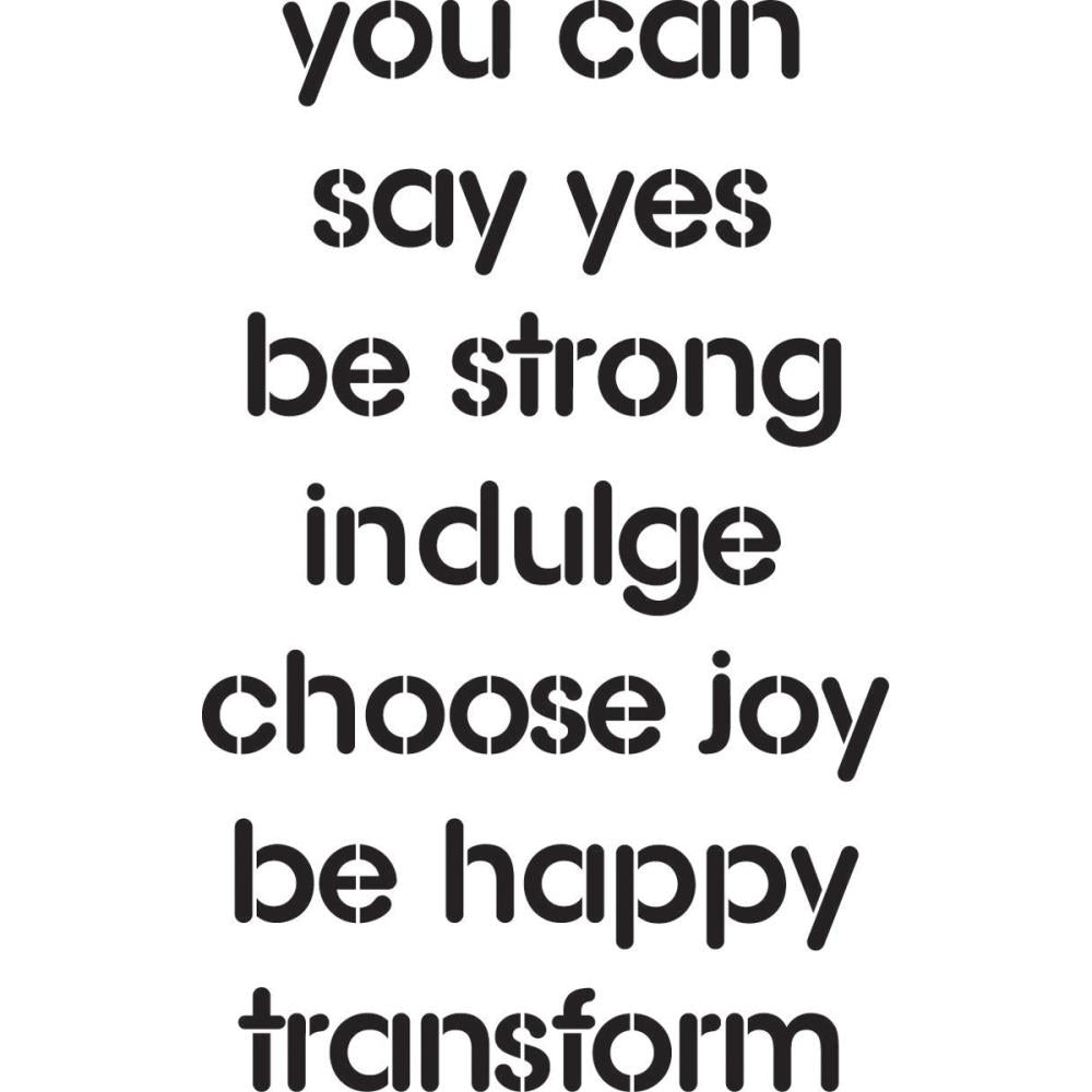 Dina Wakley Media Stencil You Can 6" x 9" MDS44253