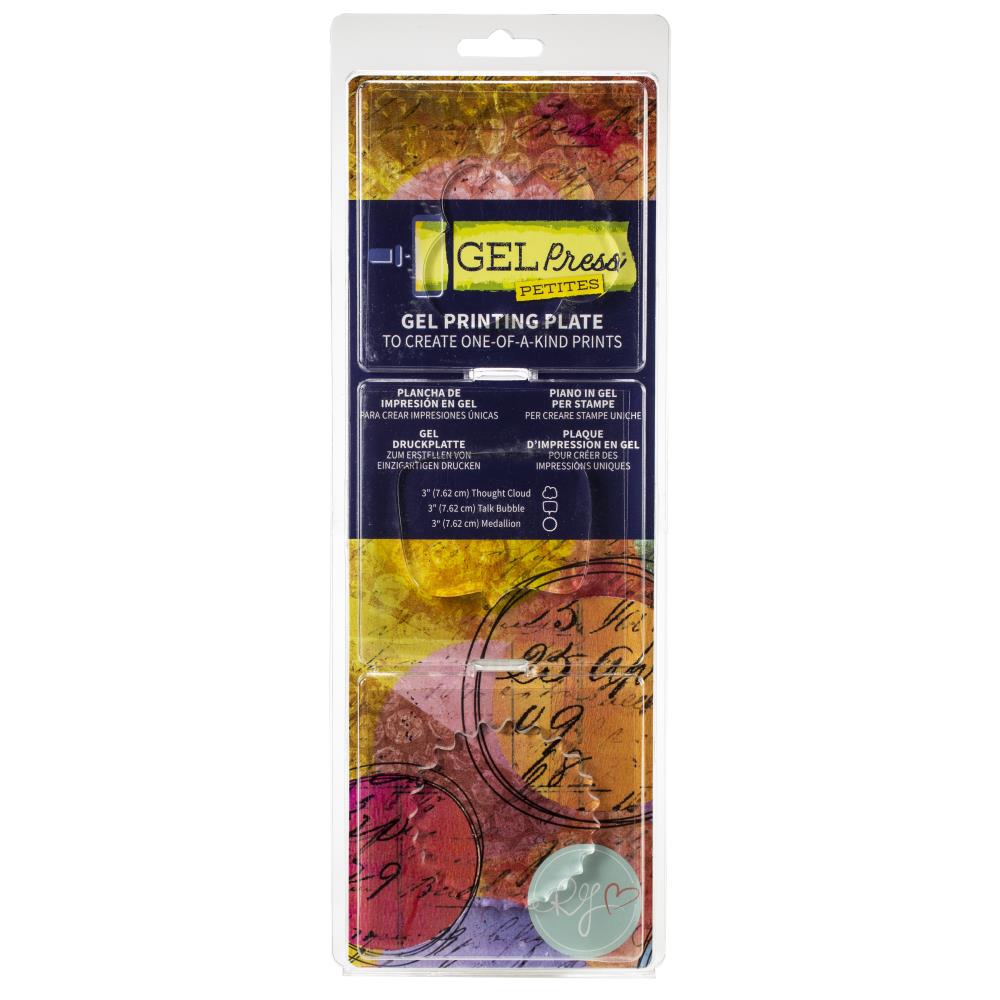 Gel Press Petites Printing Plates Thought Cloud Talk Bubble Medallion 3pc