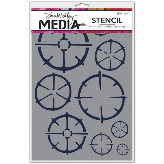 Dina Wakley Media Stencil Wheels 6" x 9" MDS45588