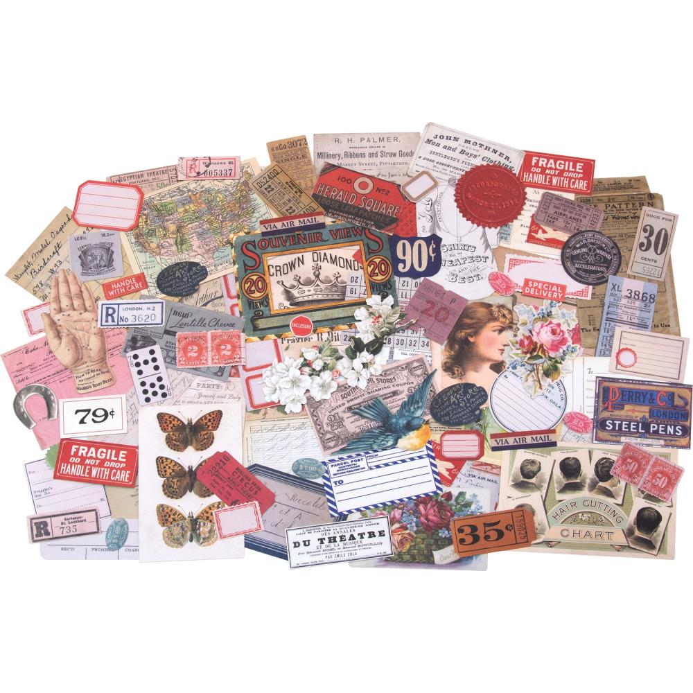 Tim Holtz idea-ology Ephemera Pack Keepsakes Die Cuts 95pc