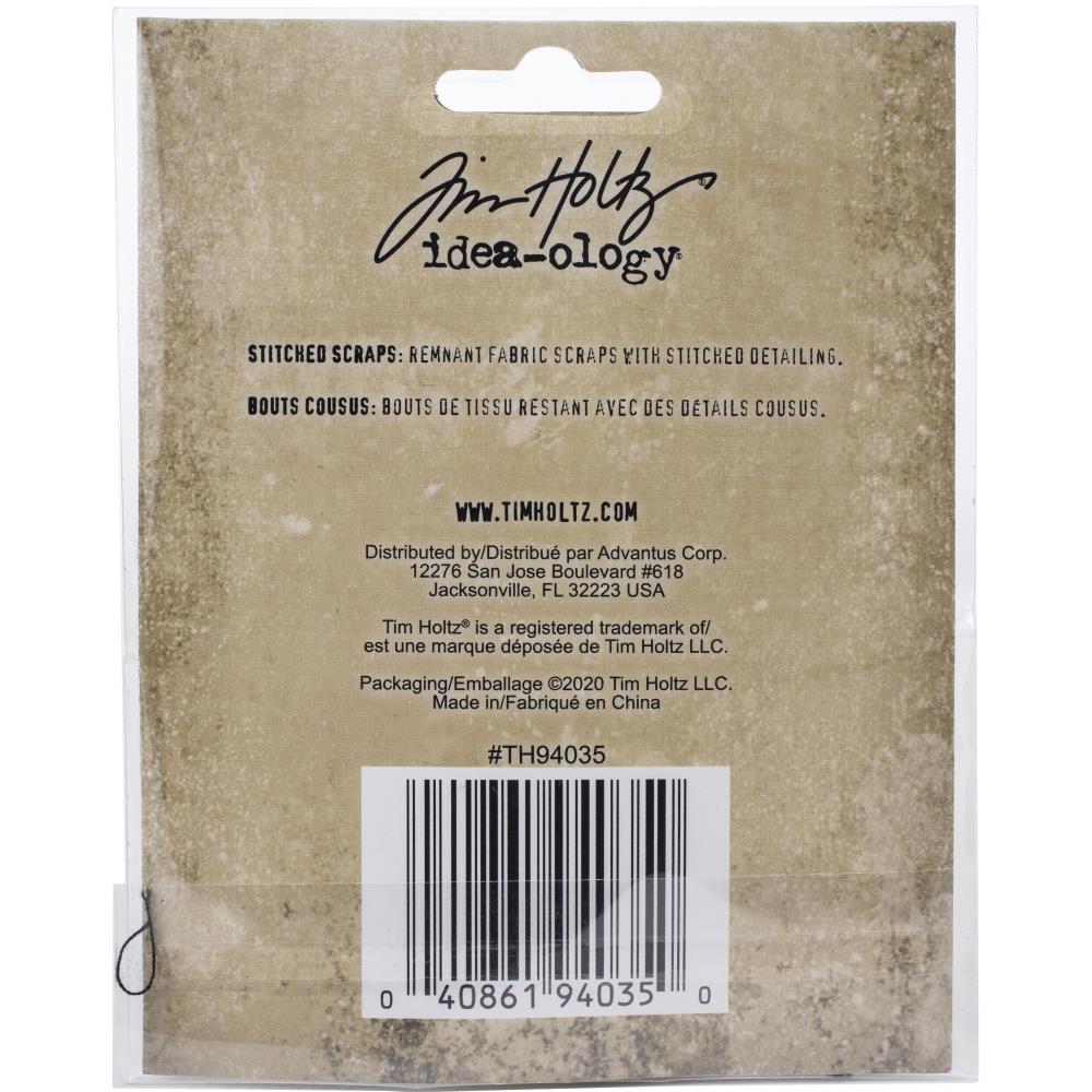 Tim Holtz idea-ology Stitched Scraps 14 pieces Fabric Scraps