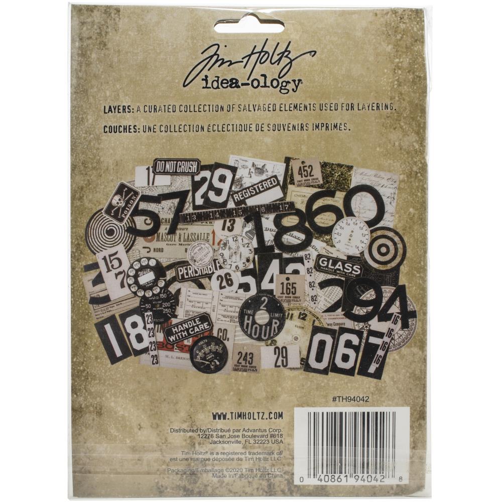 Tim Holtz idea-ology Layers Urban Die Cuts 65pc
