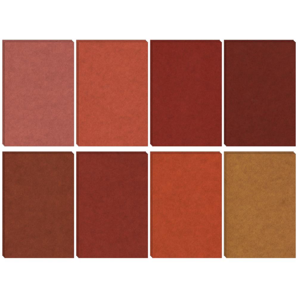 Tim Holtz idea-ology Kraft Stock Card Warm 24 sheets 8 colours 6 x 9 inch