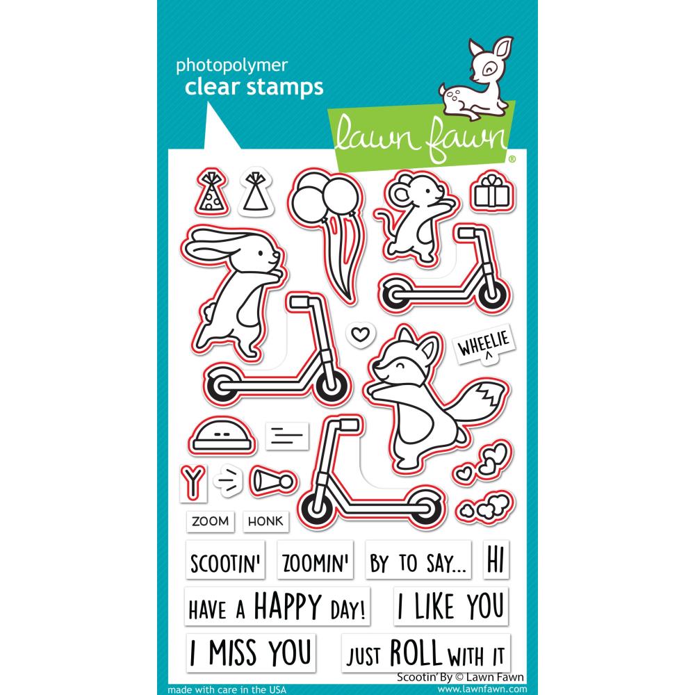 Lawn Fawn Cuts Custom Craft Dies Scootin' By 14pc LF2555