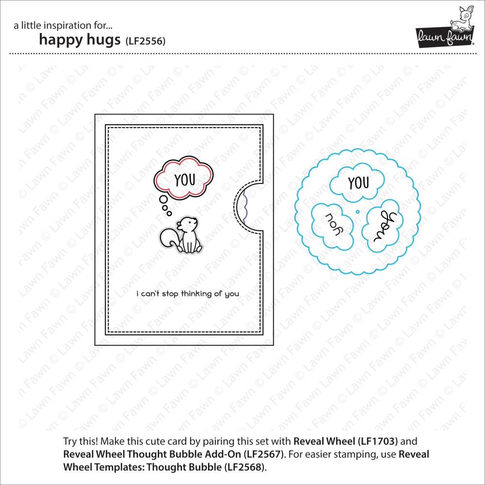 Lawn Fawn Clear Stamps Happy Hugs 20pc Photopolymer LF2556