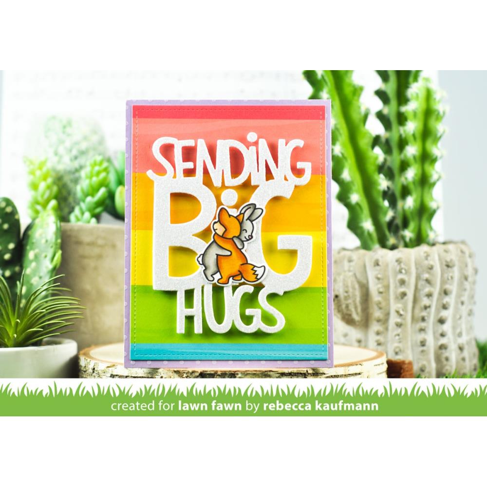 Lawn Fawn Clear Stamps Happy Hugs 20pc Photopolymer LF2556