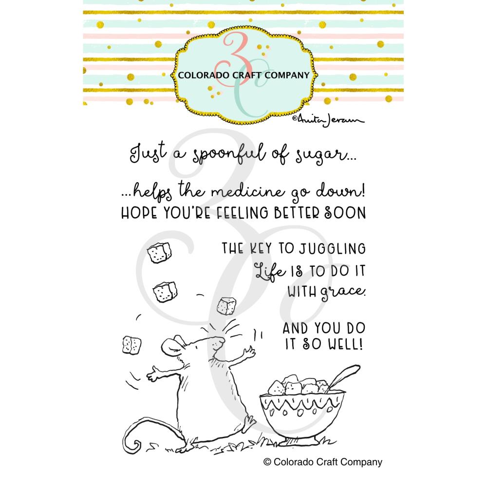 Colorado Craft Company Clear Stamps Spoonful of Sugar 3" x 4" AJ499