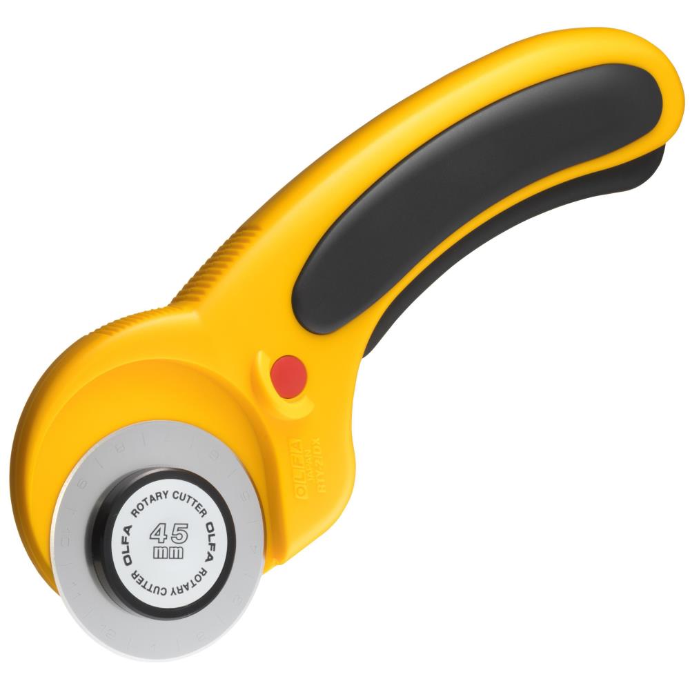 OLFA 45mm Ergonomic Rotary Cutter with Self Retracting Blade Made in Japan