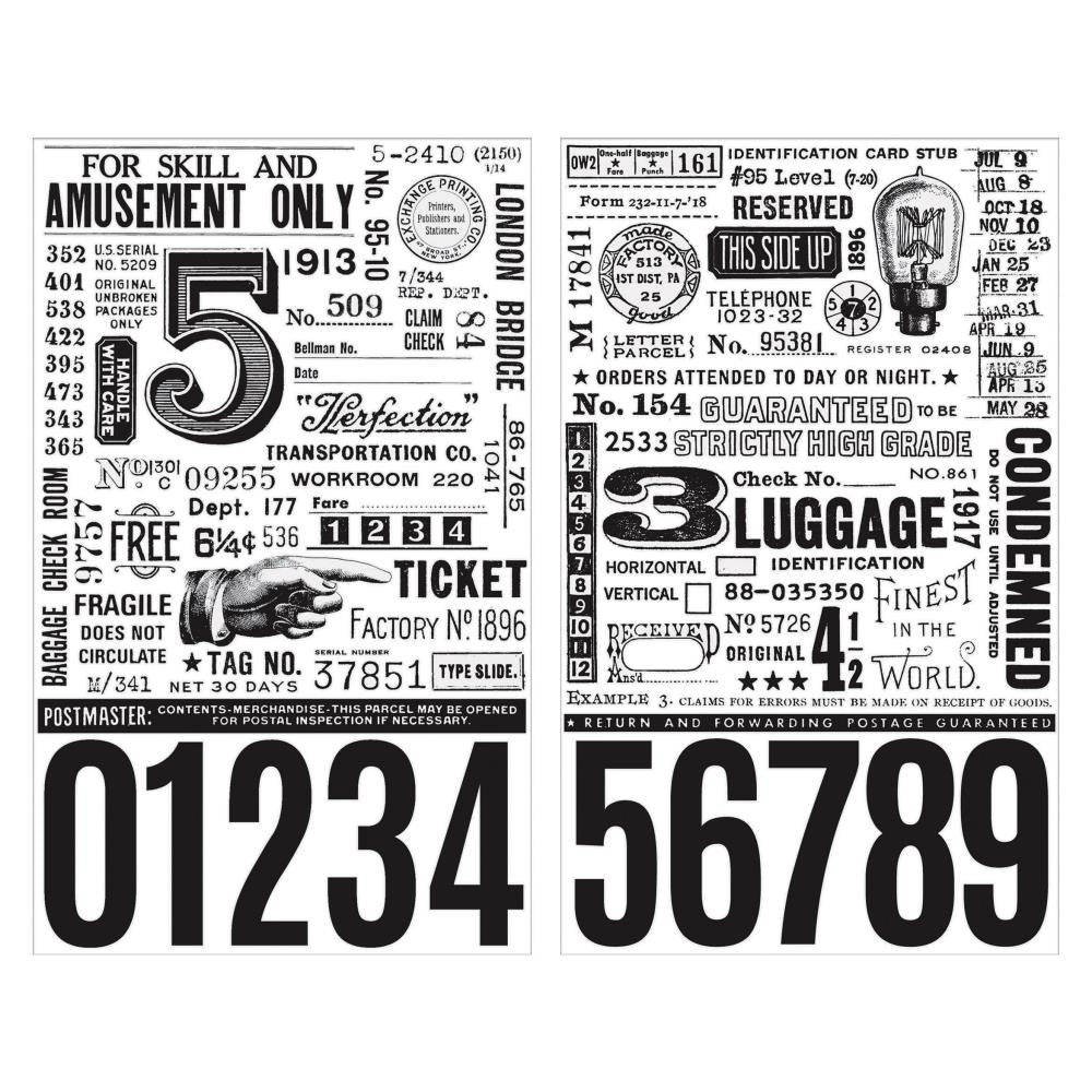 Tim Holtz idea-ology Remnant Rubs Eccentric Rub-On Transfers 2 Sheets