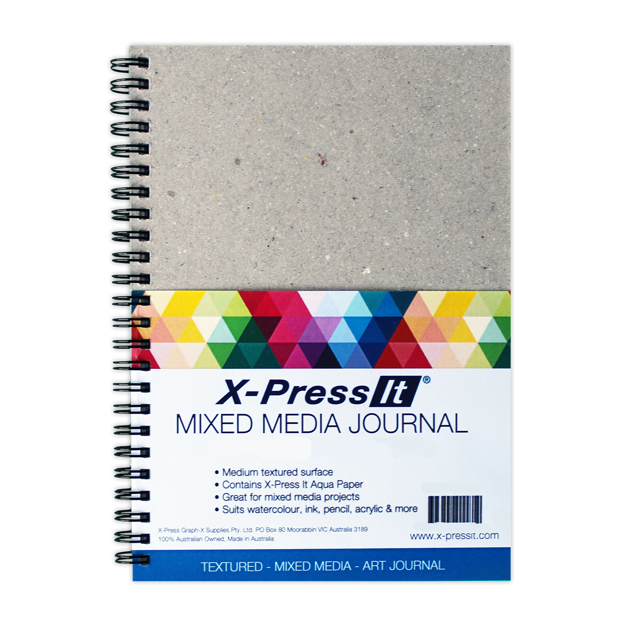 X-Press It Mixed Media Journal 15 sheets A3 Aqua Paper 300gsm
