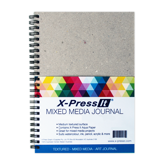 X-Press It Mixed Media Journal 15 sheets A3 Aqua Paper 300gsm