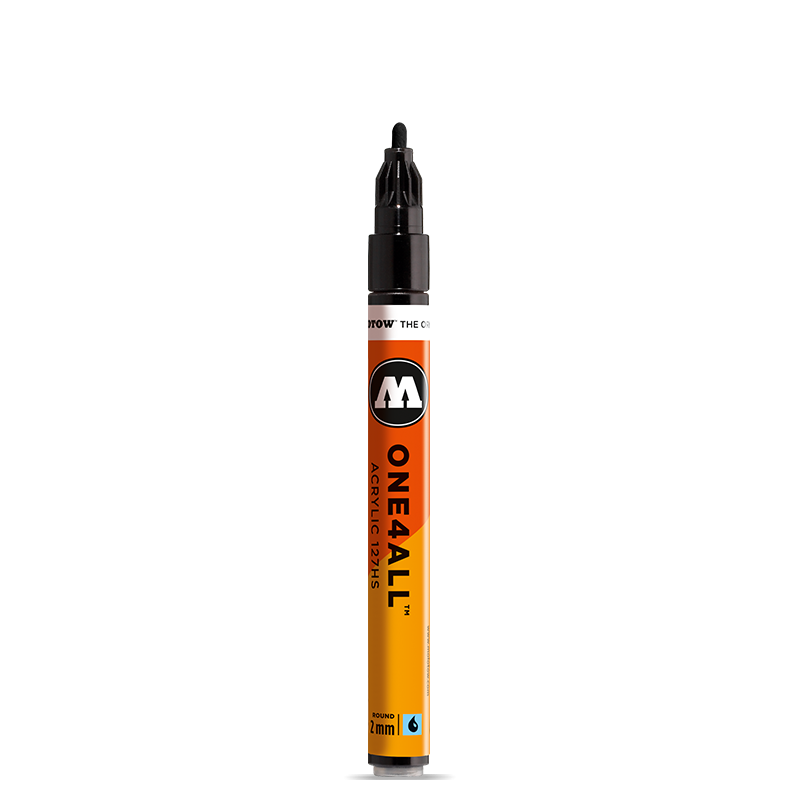 Molotow ONE4ALL 127HS Signal Black Acrylic Marker Pen 2mm Colour 180