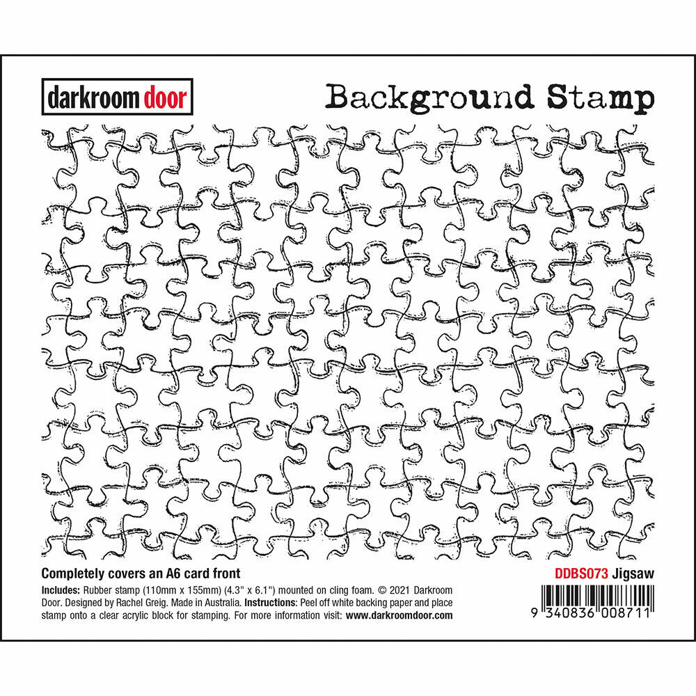 Darkroom Door Background Rubber Stamp Jigsaw 110mm x 155mm