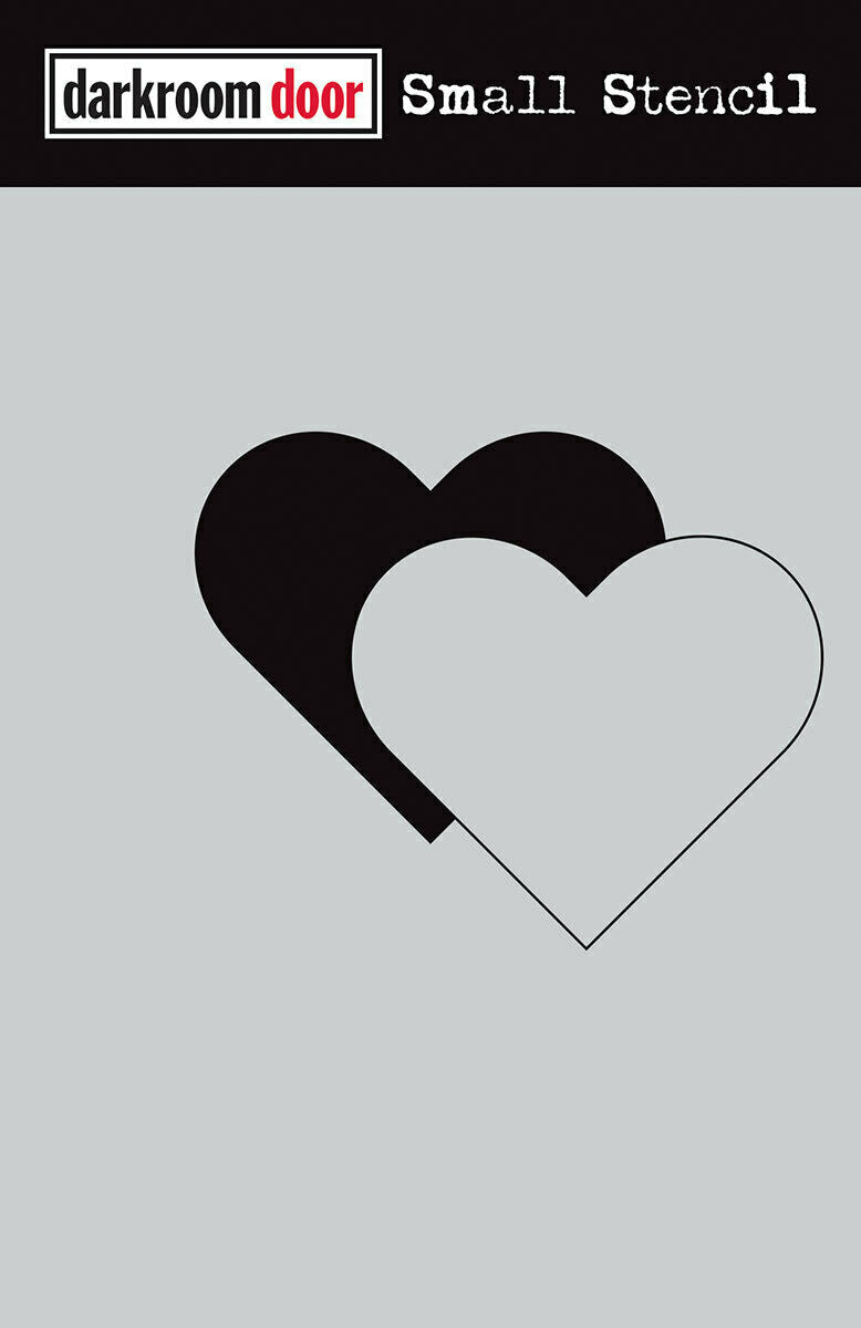 Darkroom Door Small Stencil Heart Set 4.5in x 6in Plastic