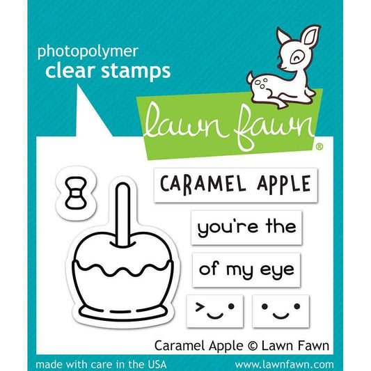 Lawn Fawn Clear Stamps Set Caramel Apple 7pc Made in USA