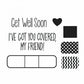 Sizzix Get Well Soon Framelits with Clear Stamps 4 Dies plus 7 Stamps