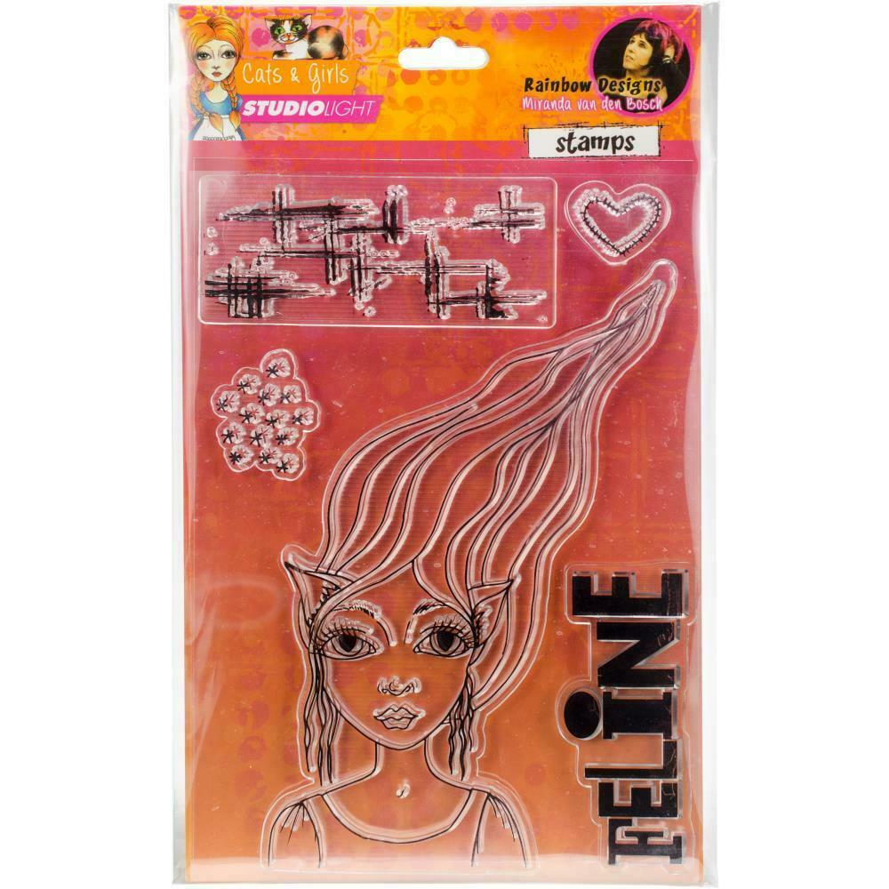 Studio Light Stamps Cats & Girls Feline A5 - 5pc