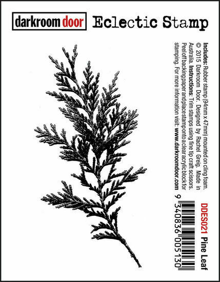 Darkroom Door Eclectic Rubber Stamp Pine Leaf