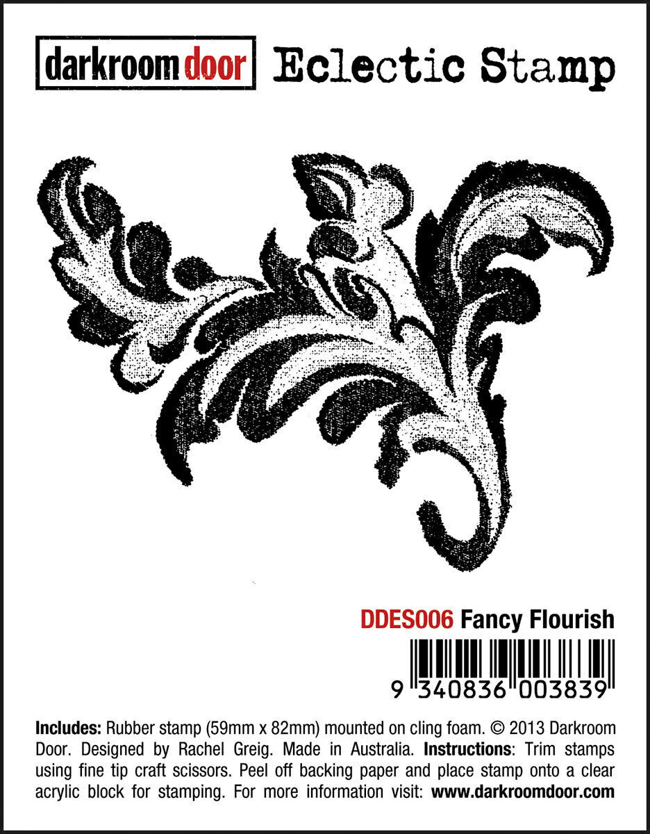 Darkroom Door Eclectic Rubber Stamp Fancy Flourish