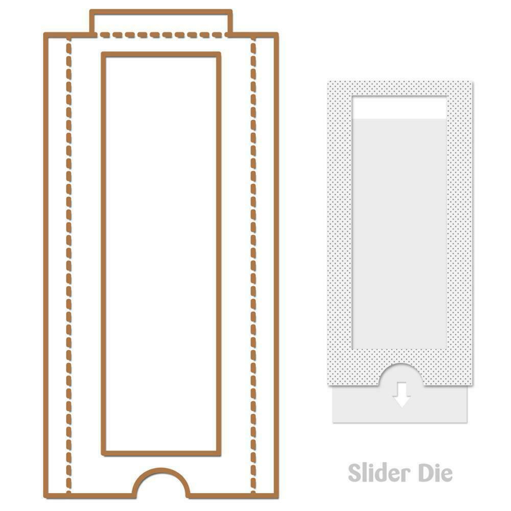 Art Impressions Framed Slider Die Pull to Reveal Your Stamped Image 1 pc