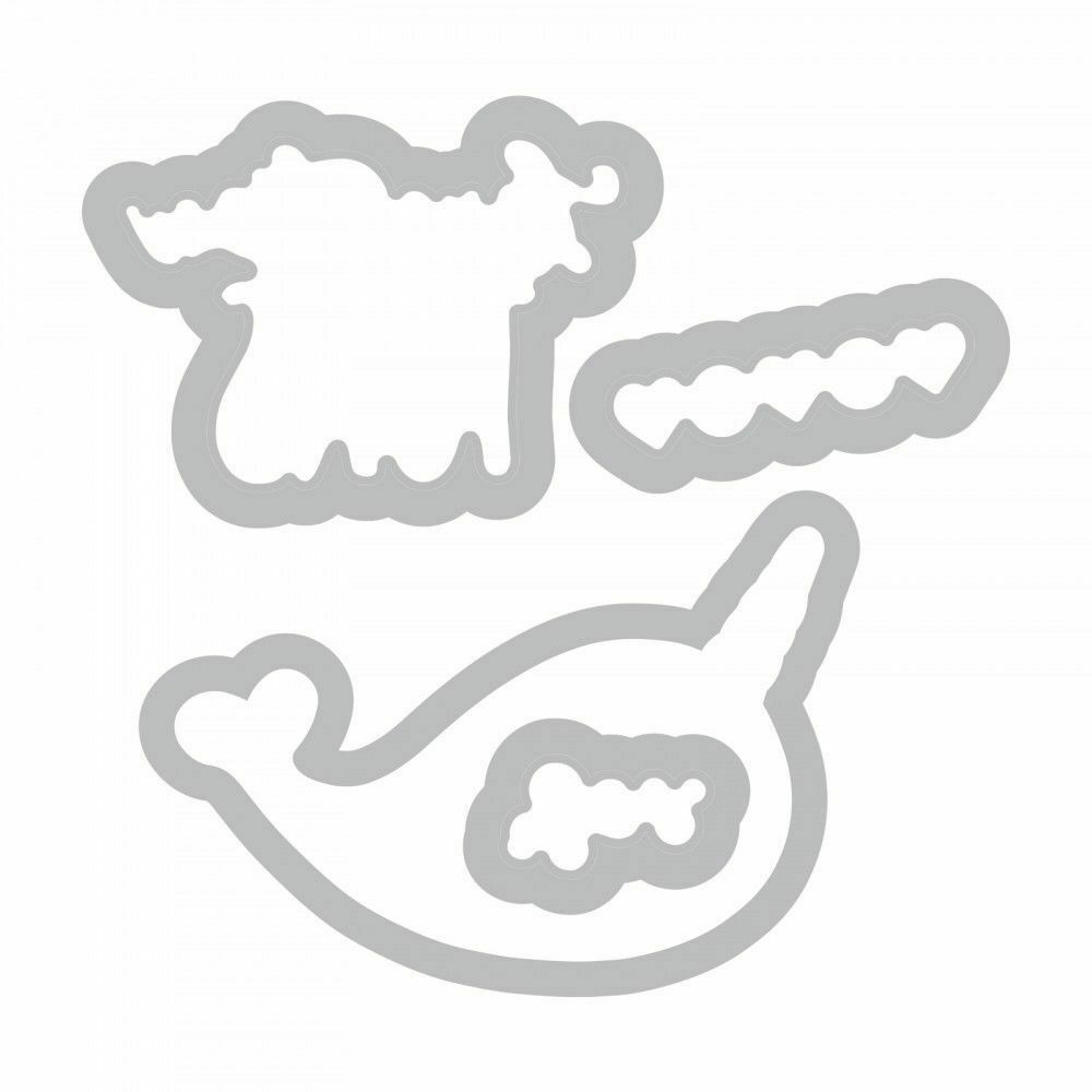 Sizzix Love You Tons Framelits with Clear Stamps 4 Dies plus 4 Stamps