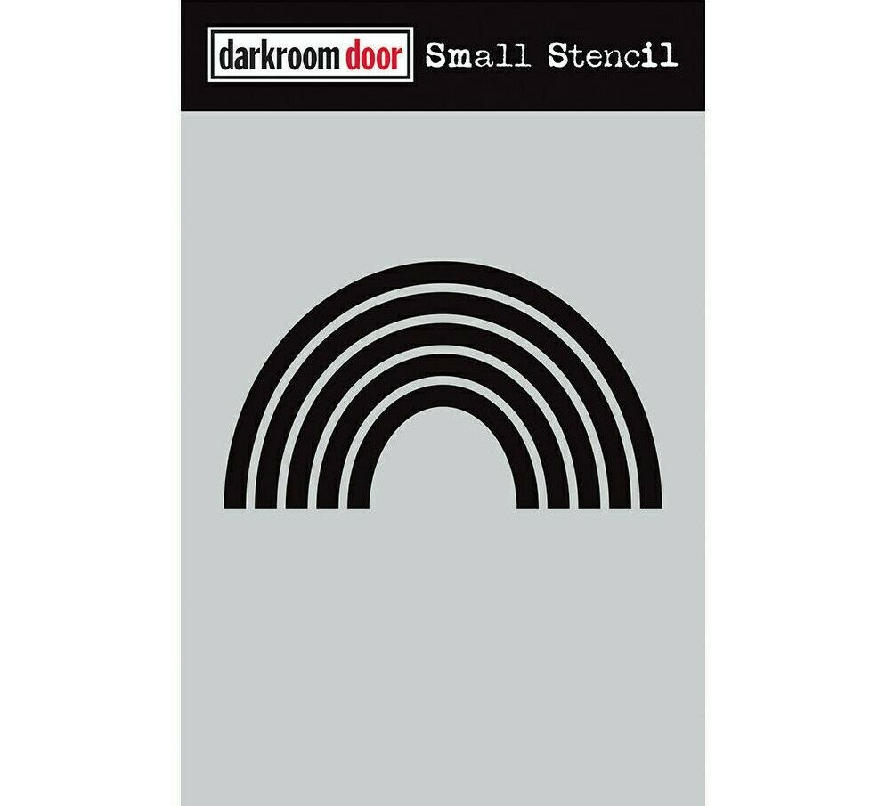 Darkroom Door Small Stencil Rainbow 4.5in x 6in Plastic