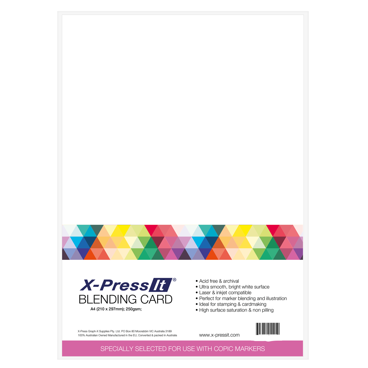 X-Press It Blending Card A4 - 250gsm 25 Sheets Pack - Ultra Smooth White