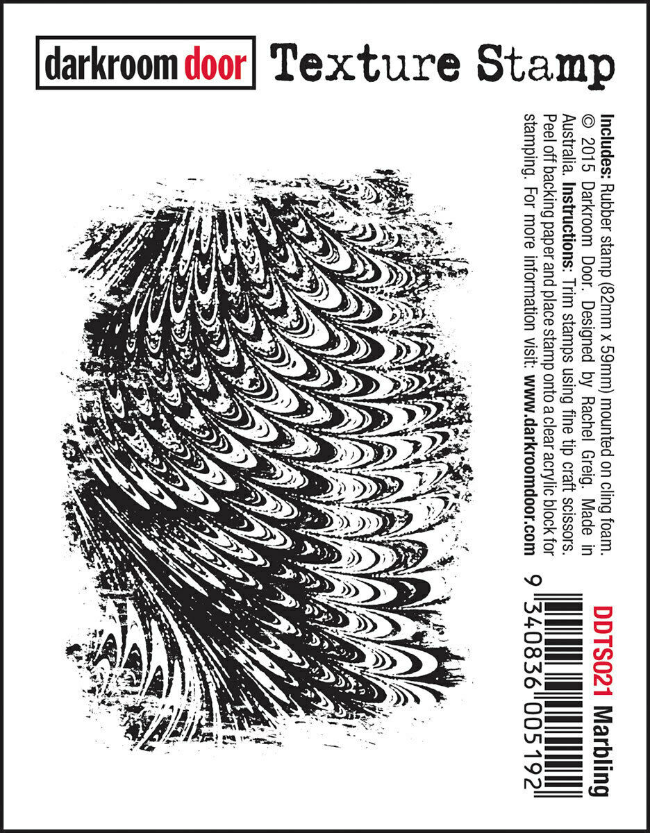 Darkroom Door Texture Rubber Stamp Marbling 59mm x 82mm