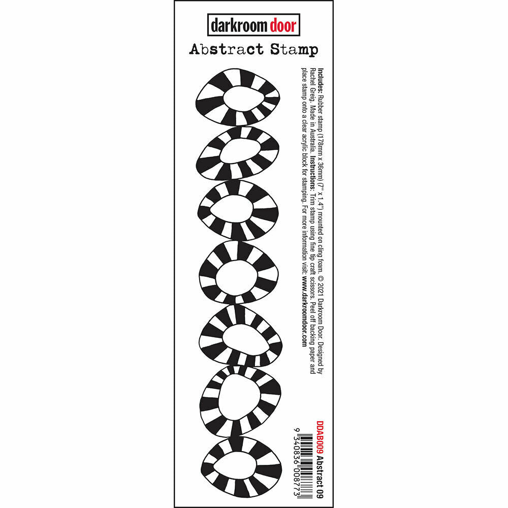 Darkroom Door Abstract Rubber Stamp 09 178mm x 36mm