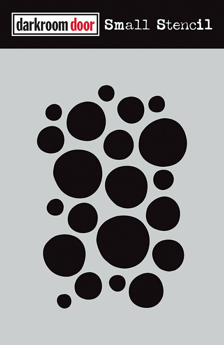 Darkroom Door Small Stencil Arty Circles 4.5in x 6in Plastic