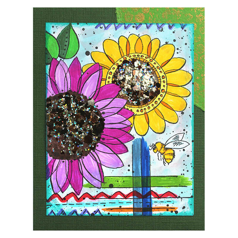 Stampendous Sunny Sketch Cling Rubber Stamp 6in x 6in 6CR004