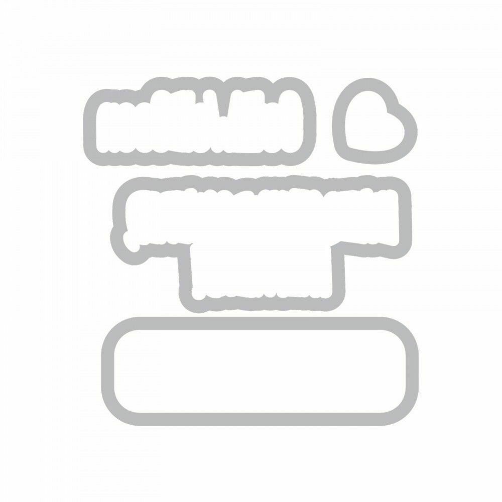 Sizzix Get Well Soon Framelits with Clear Stamps 4 Dies plus 7 Stamps