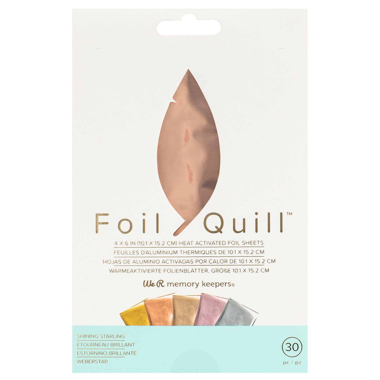 We R Memory Keepers Foil Quill Heat Activated Sheets Shining Starling 4" x 6"