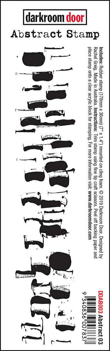 Darkroom Door Abstract Rubber Stamp 03 178mm x 36mm
