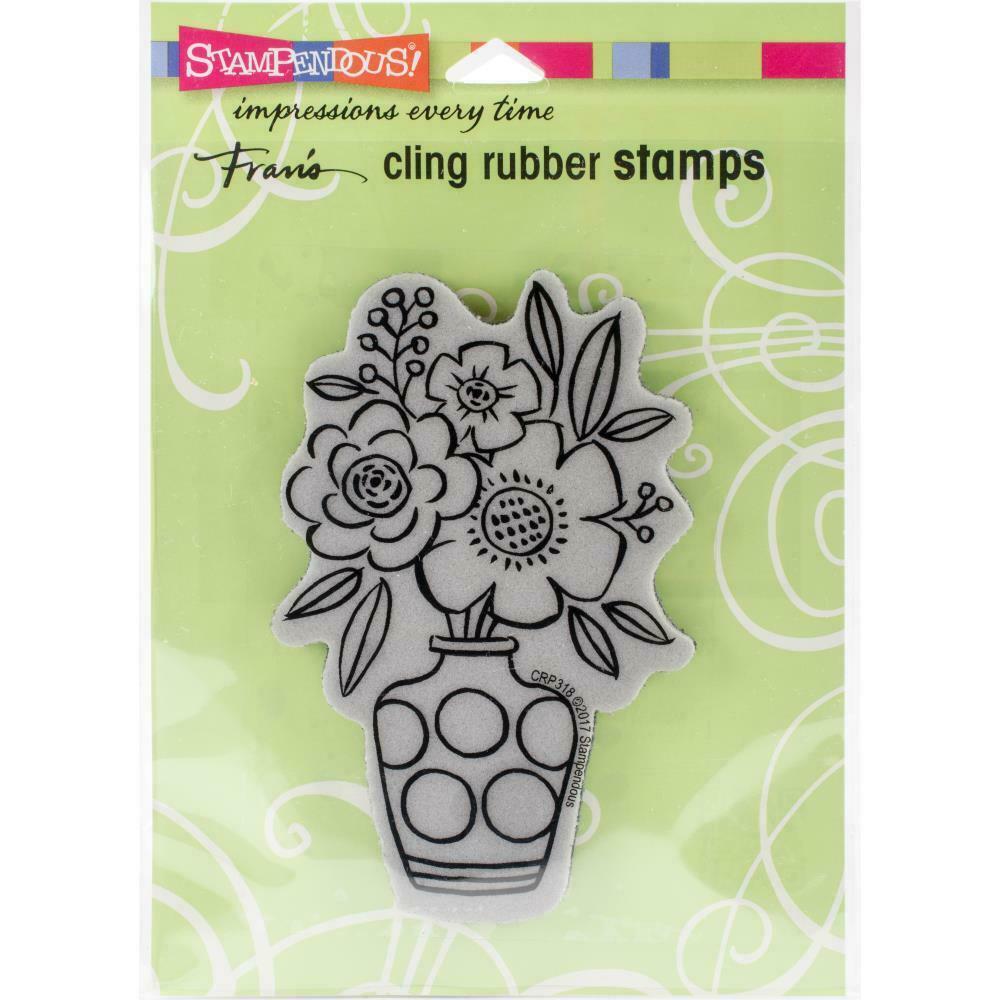 Stampendous Blossom Vase Cling Rubber Stamp - 1pc CRP318