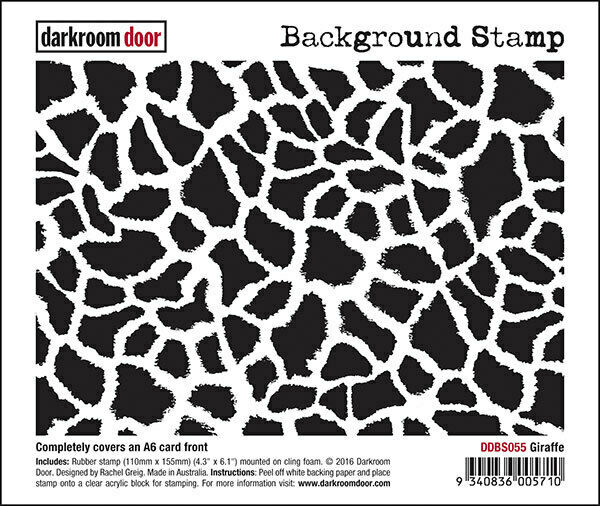 Darkroom Door Background Rubber Stamp Giraffe 110mm x 155mm
