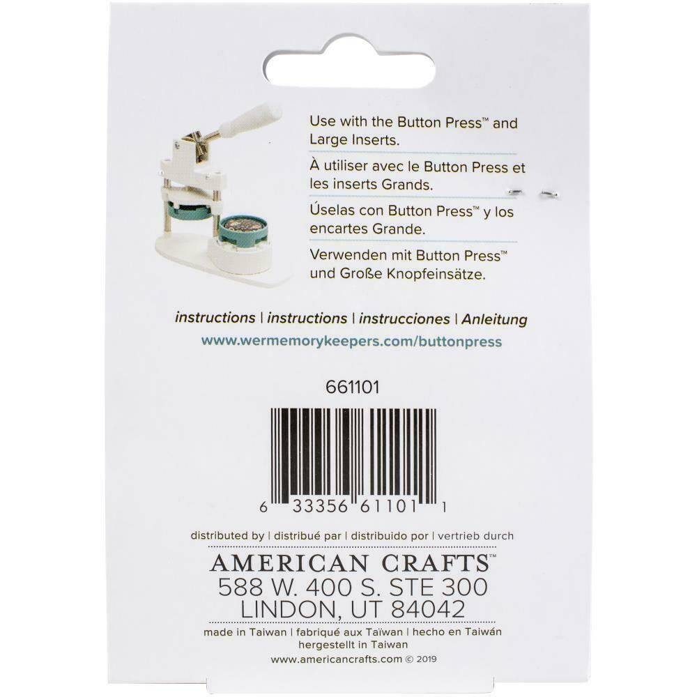 We R Memory Keepers Button Press Mirror Kit Large 58mm 15pcs Makes 3 Buttons