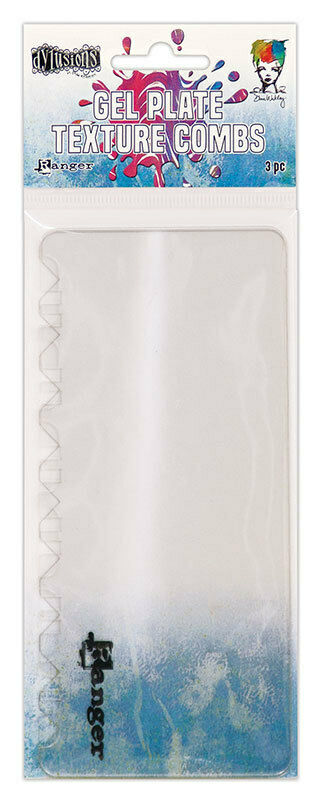 Gel Plate Press Texture Combs Ranger Dylusions Dina Wakley 3pc