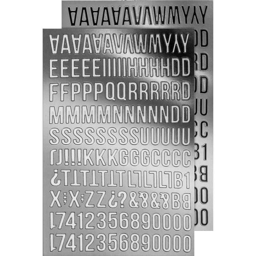 Tim Holtz idea-ology Metallic Finish Stickers Alphabet Silver 568 Stickers