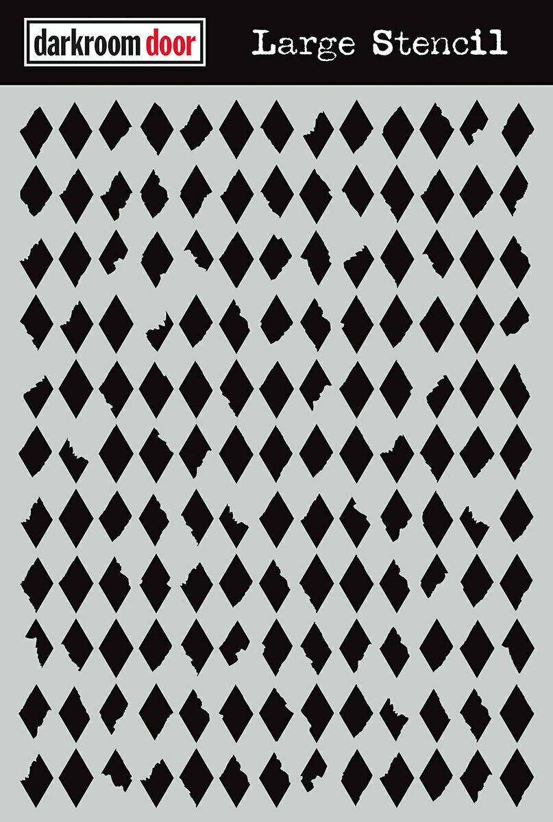 Darkroom Door Large Stencil Diamonds 9 x 12 inch Plastic