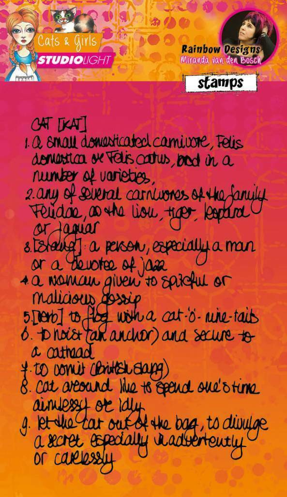Studio Light Stamps Cats & Girls Cat Definition A6