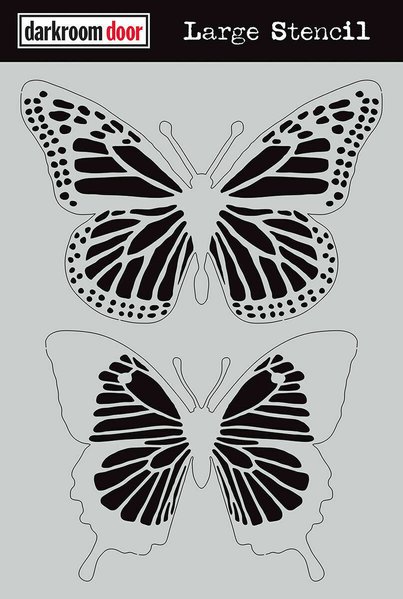 Darkroom Door Large Stencil Butterflies 9 x 12 inch Plastic