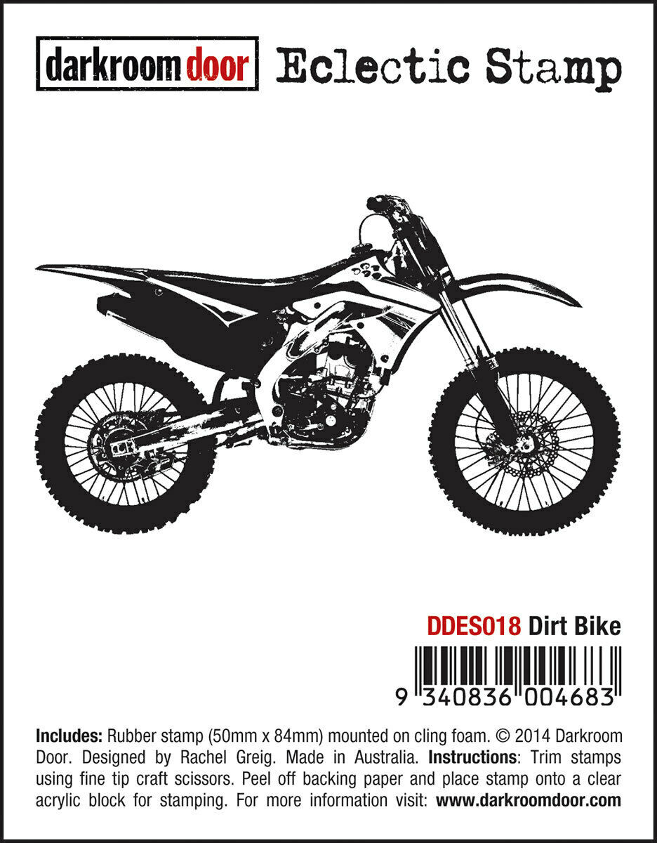 Darkroom Door Eclectic Rubber Stamp Dirt Bike