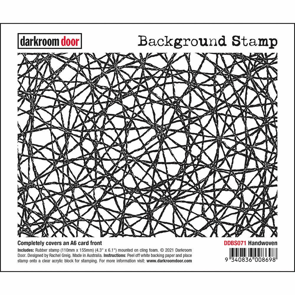 Darkroom Door Background Rubber Stamp Handwoven 110mm x 155mm