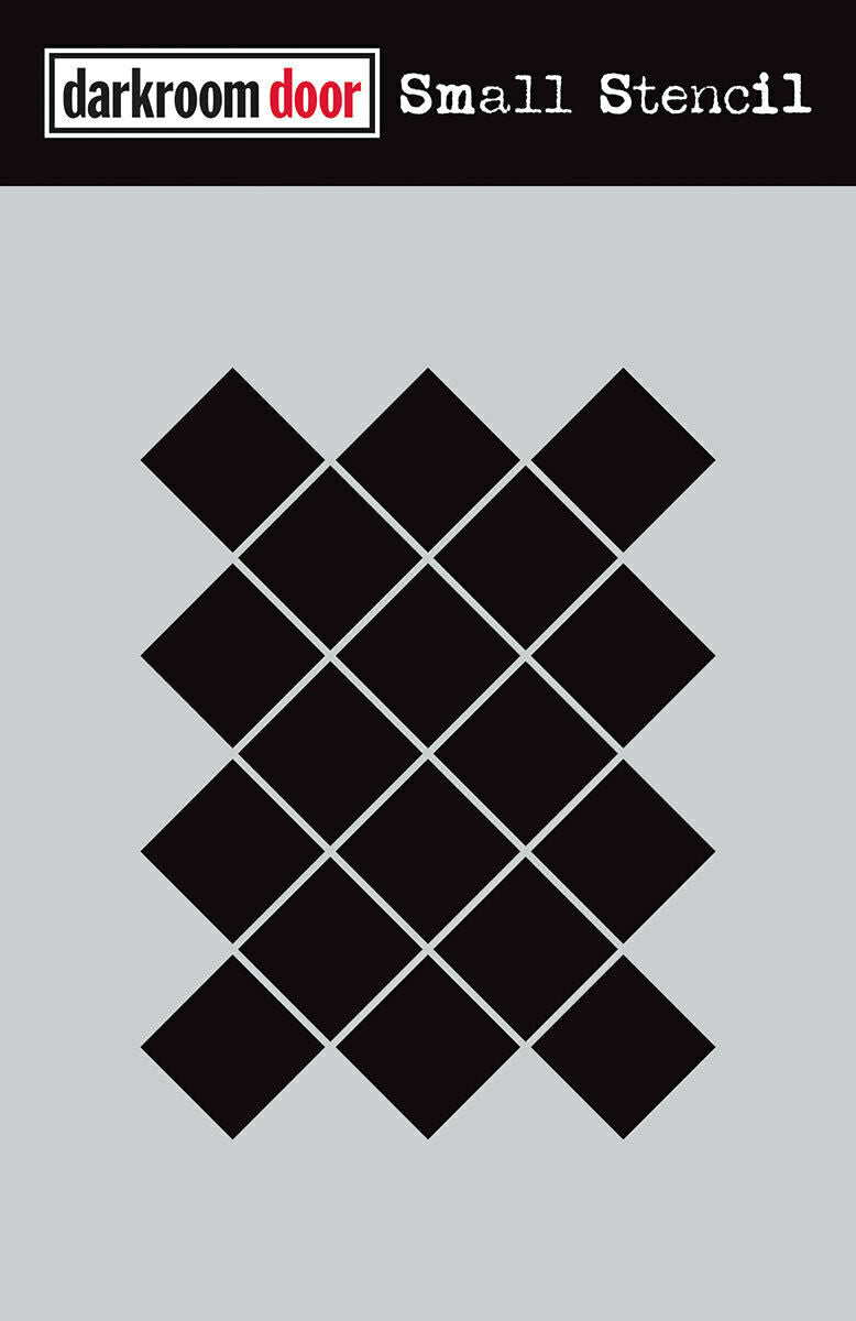 Darkroom Door Small Stencil Arty Mosaic 4.5in x 6in Plastic