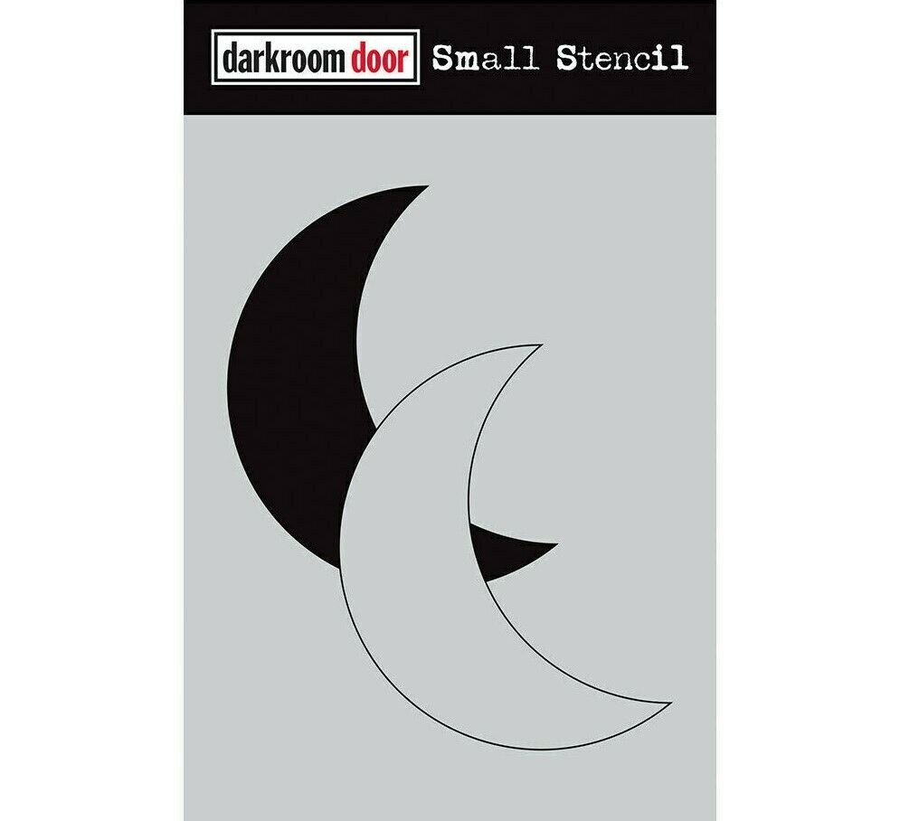 Darkroom Door Small Stencil Moon Set 4.5in x 6in Plastic
