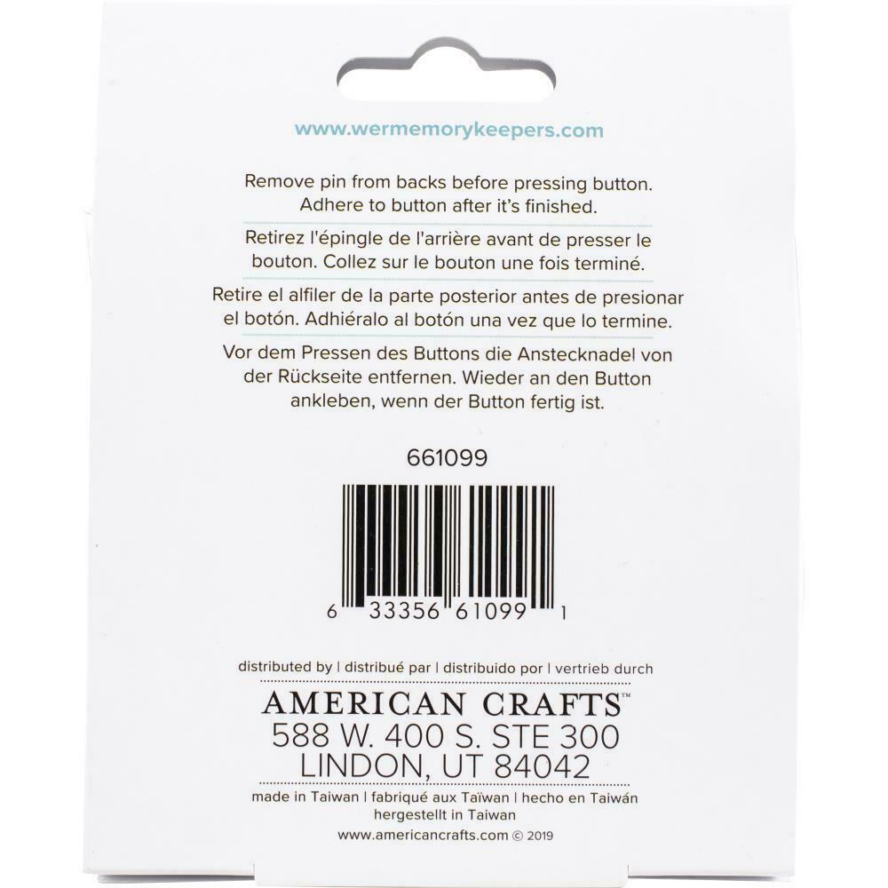 We R Memory Keepers Button Press Badge Adhesive Foam 60pc For Any Button Size