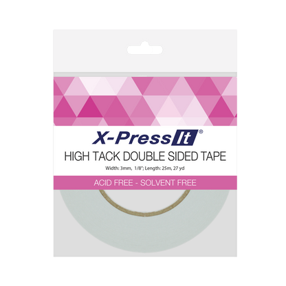 X-Press It High Tack Double Sided Tape Craft - 3mm, 6mm, 12mm