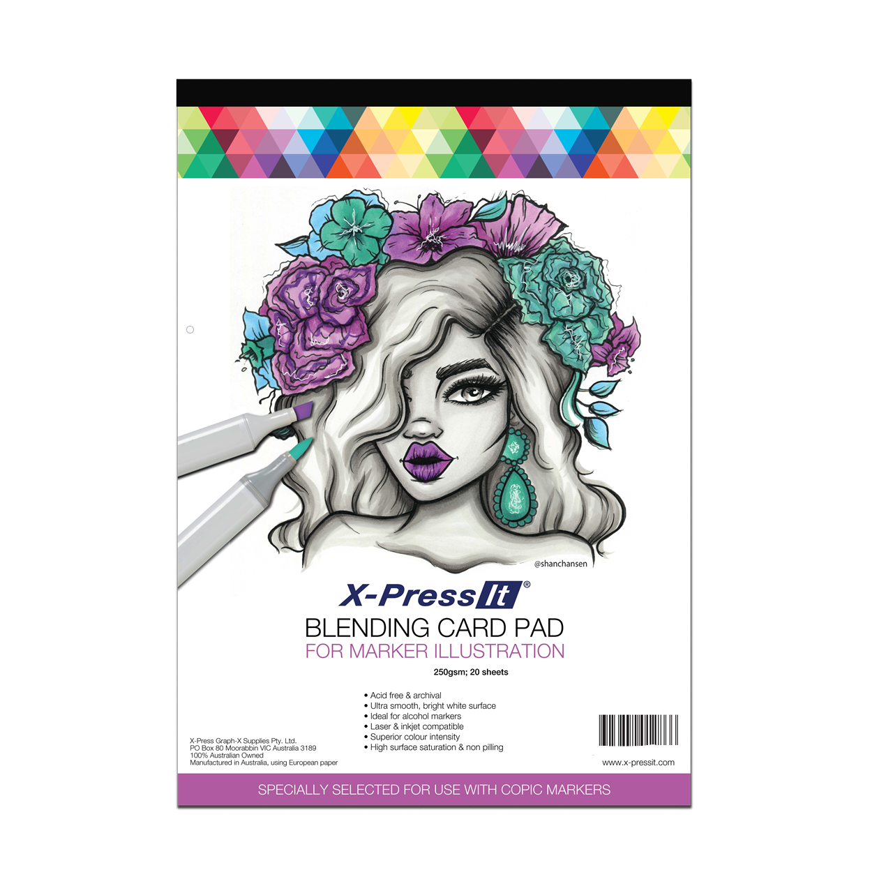 X-Press It Blending Card Pad A3 250gsm 20 Sheets Ultra smooth & silky surface